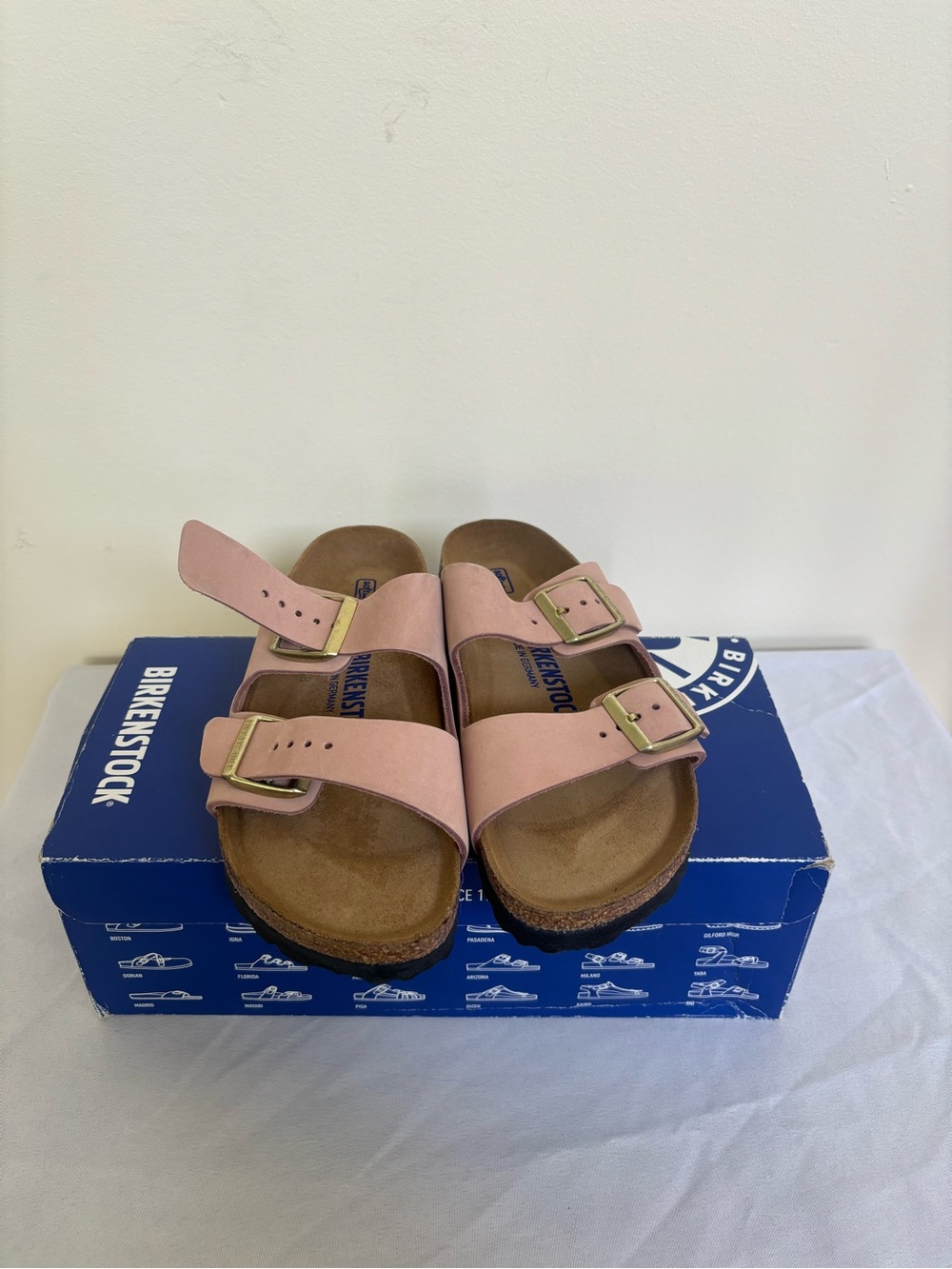 Birkenstock Arizona Soft Pink Sandals Sz 5 Eu36 Soft Footbed Narrow fit NWB